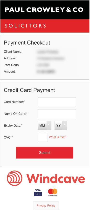 Payment window step 2